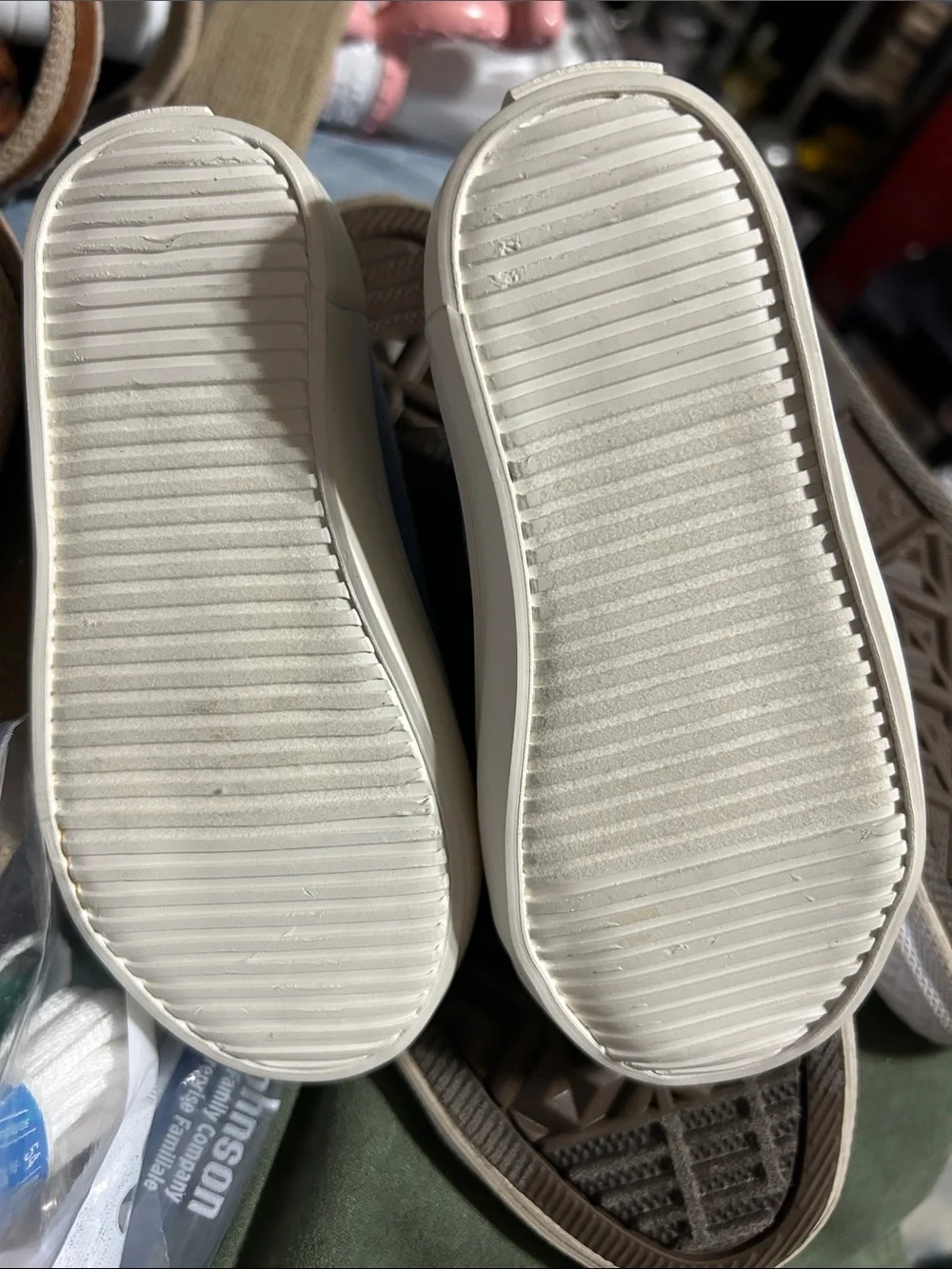 Old Navy Light Blue Canvas Kids Slip-On Sneakers with White Toe Size 12.5